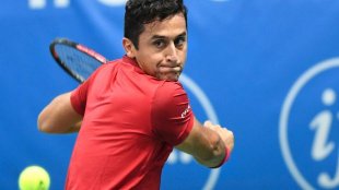 Four games: Spain's Nicolas Almagro lasted just 23 minutes before retiring injured.